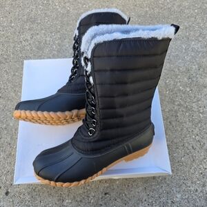 Nordstrom Black and Tan Winter Women Size 9 Boots